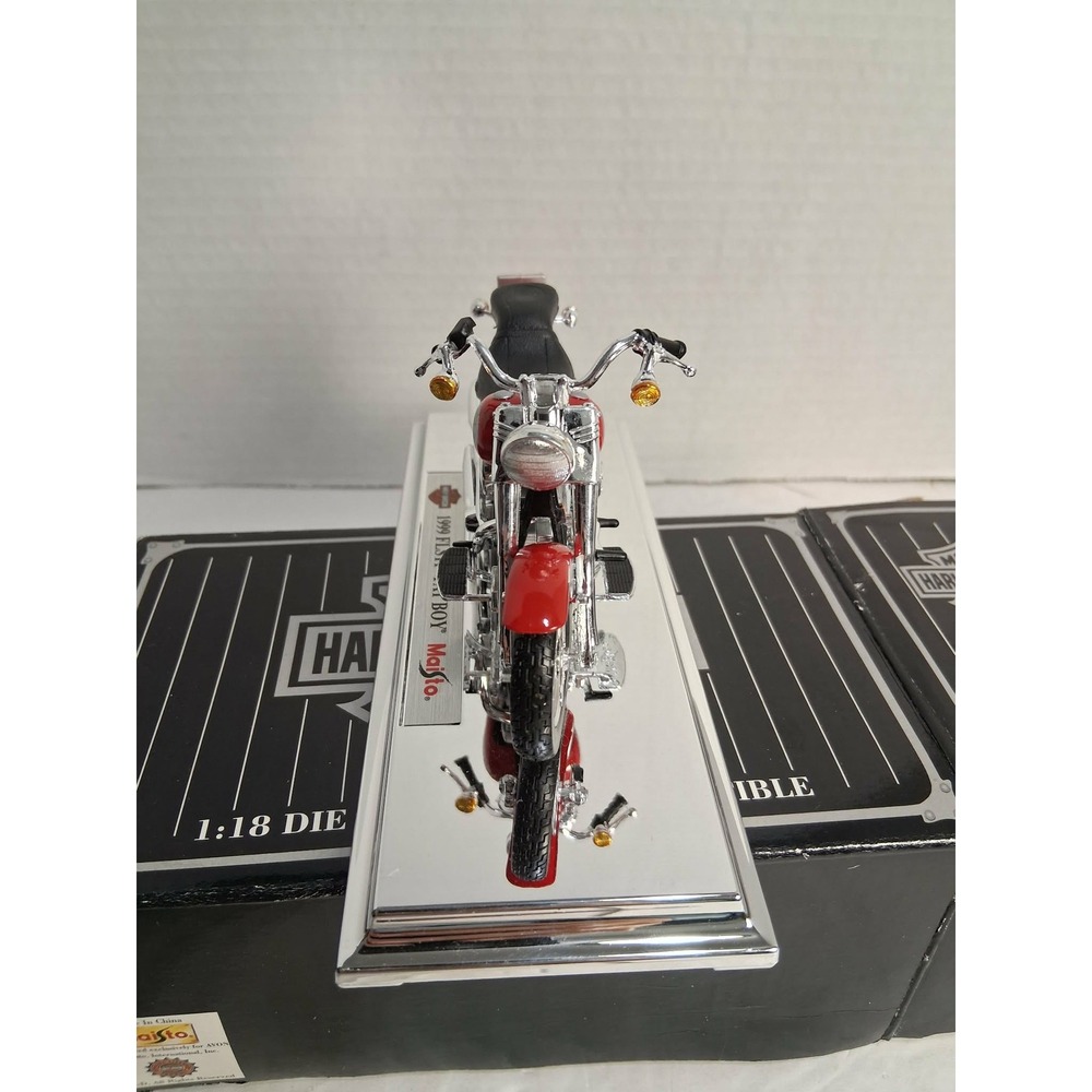 Maisto 1999 Harley Davidson FLSTF Fat Boy Diecast Metal Collectible 1 18 Scale - Picture 3 of 5